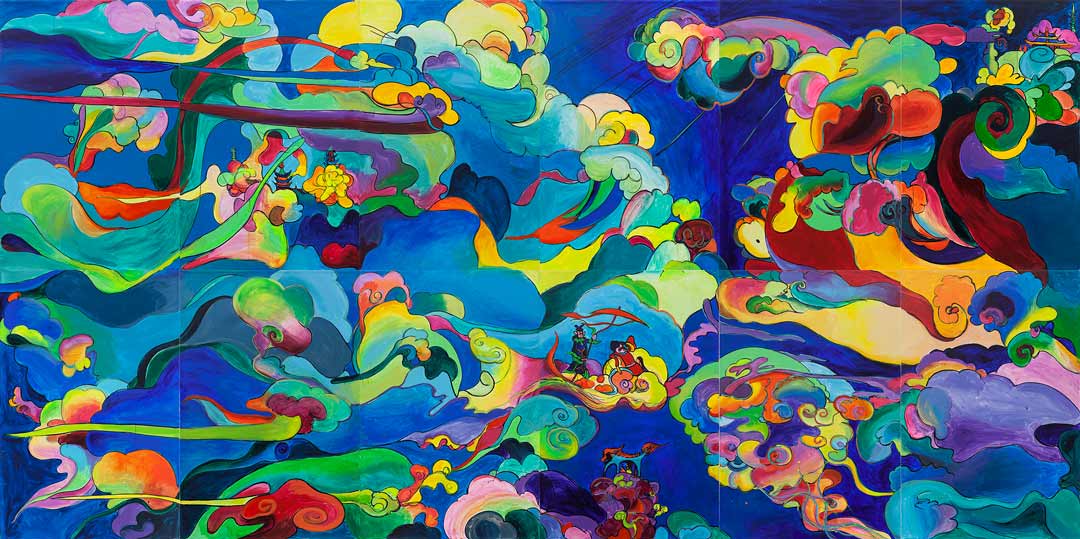 在高露迪举办的第二次个展中,可以看到他的绘画作品里有大量的日常